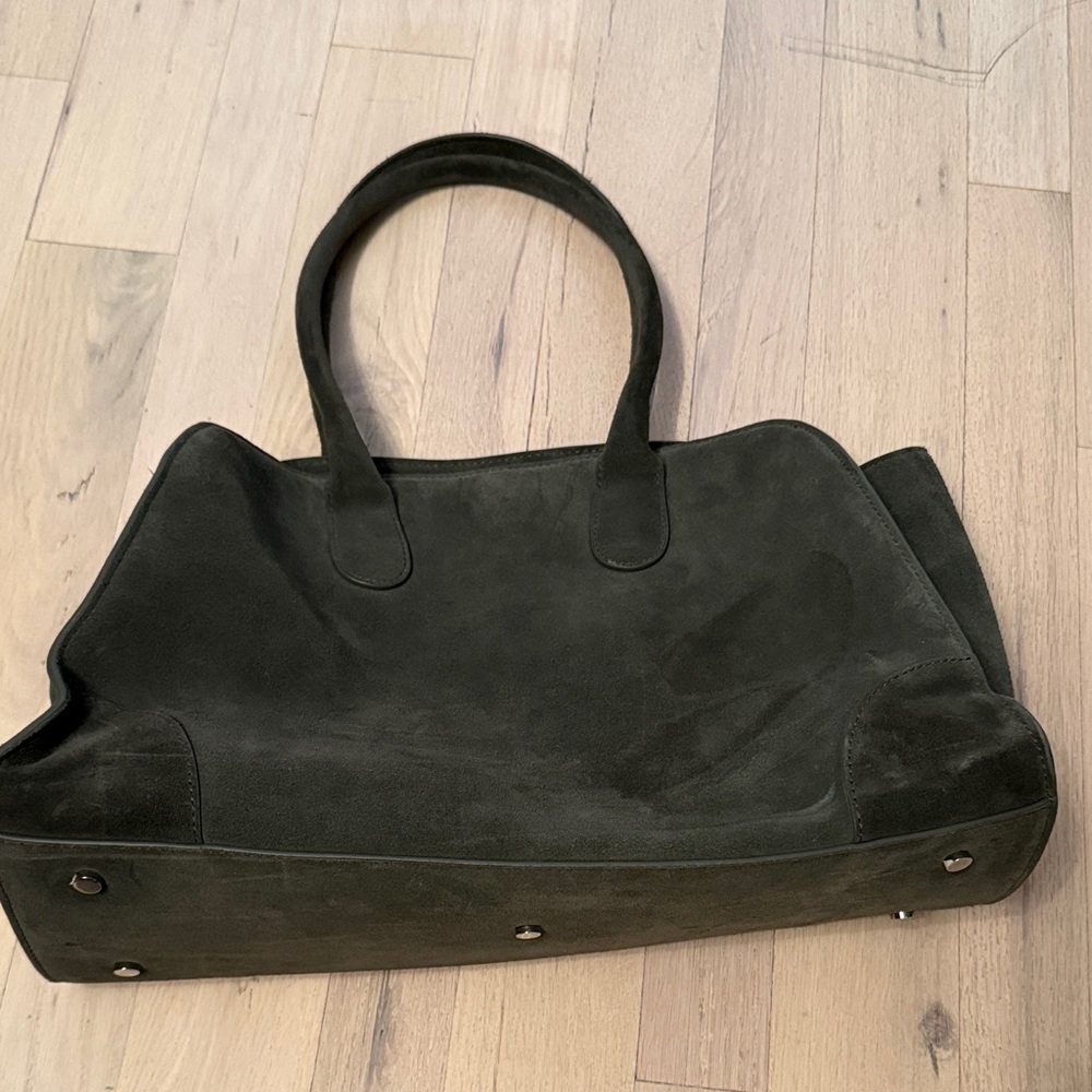 Cos Bowling bag mini Dark Grey Suede Tote Bag